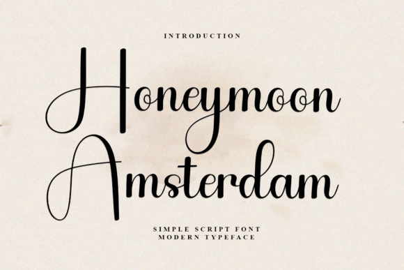 Honeymoon Amsterdam: A Festive Typeface for Digital Design