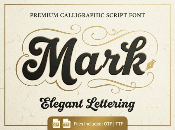 Mark Typeface: A Bold Script for Editorial Design
