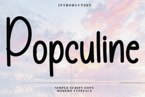 Popculine: A Soft Script Font for Modern Web Design
