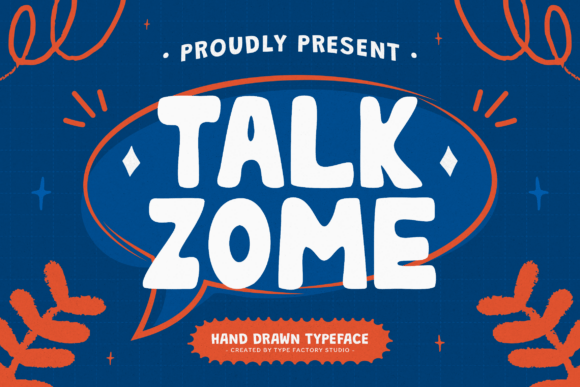 Talkzome: A Friendly Display Font for Small Business Branding